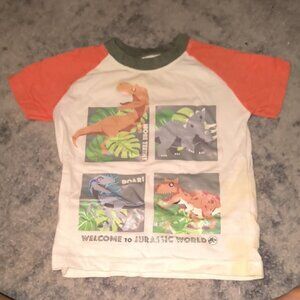 Kids' Dinosaur Adventure Tee - Orange and White